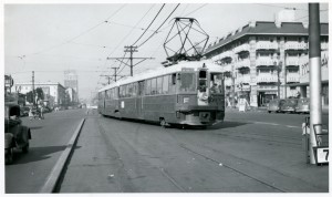 F Train to San Francisco, Shattuck Ave., Berkeley, California 1950                           